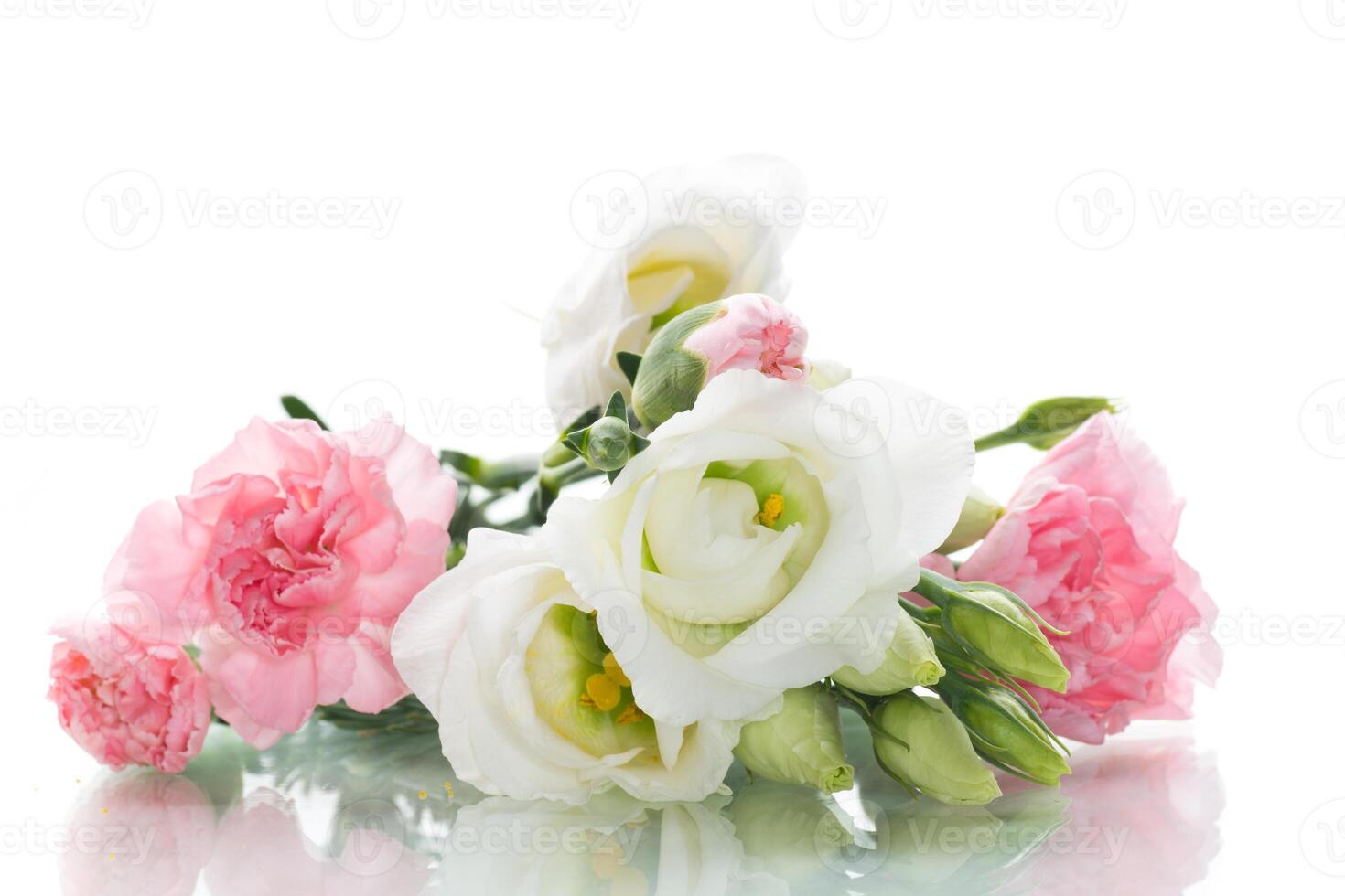 Exquisite floral arrangement for decor, isolated on white background photo