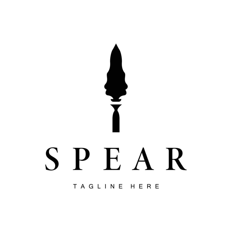 Old Spear Logo Vintage Retro Business Brand Design Spear Arrow Illustration Template vector