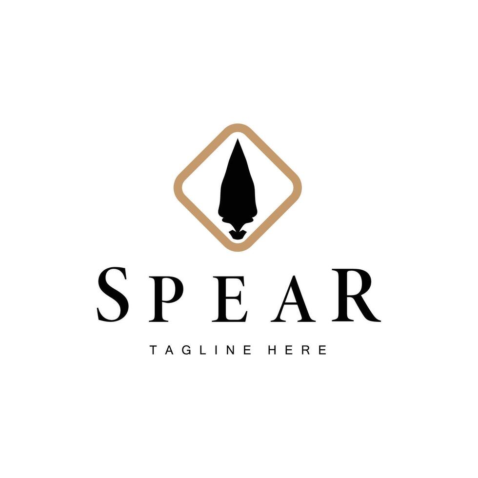 Old Spear Logo Business Design Spear Arrow Template vector