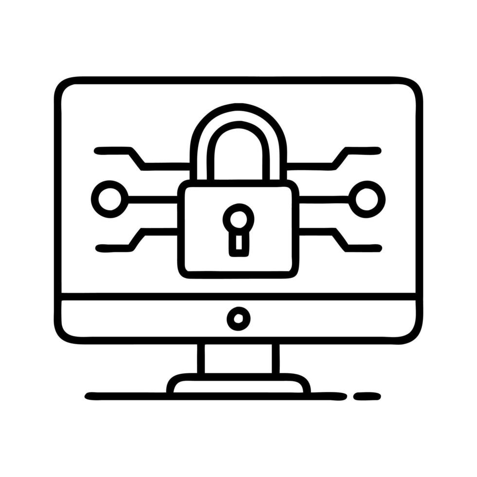 Cyber Security icon image vector