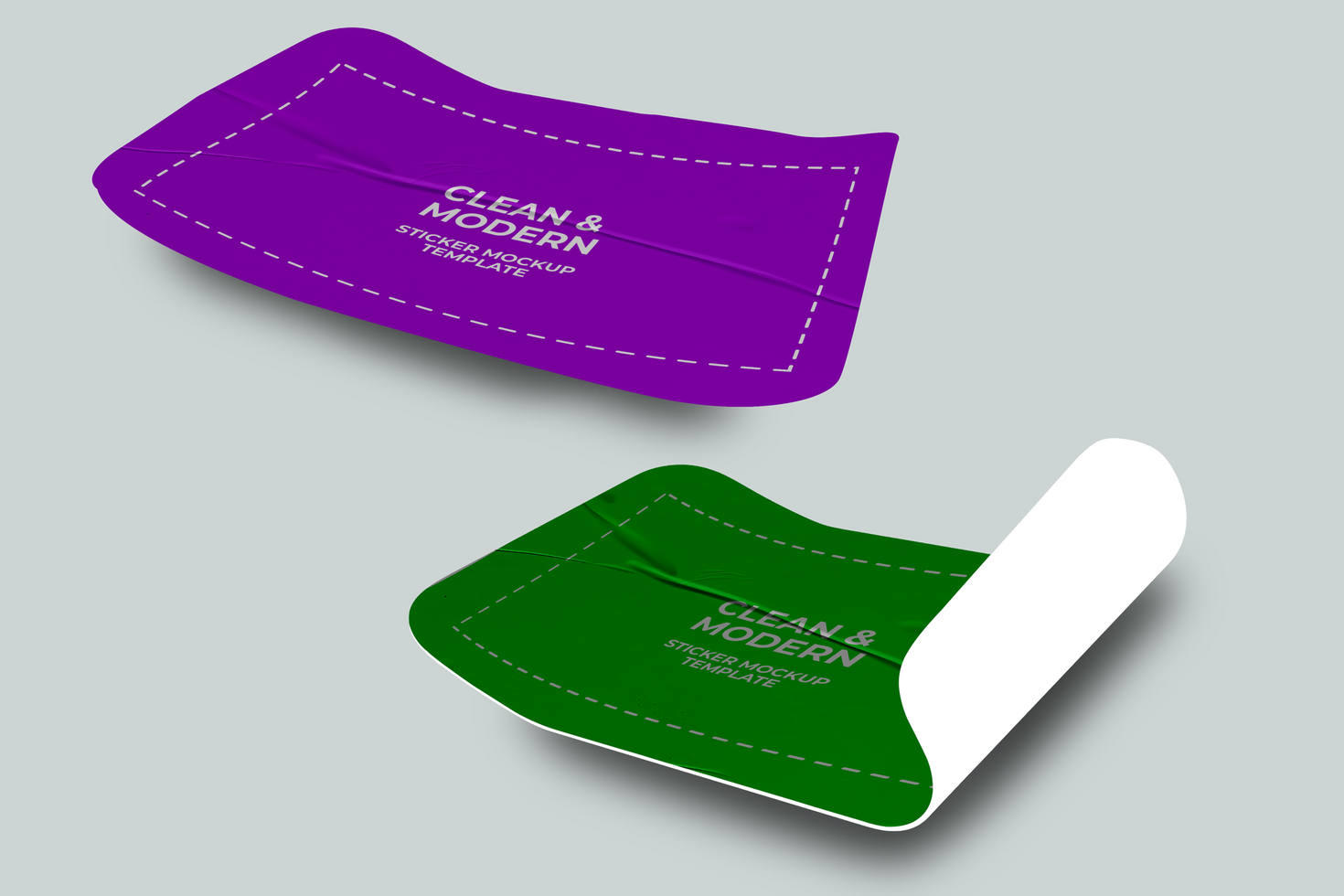 Dynamic Sticker Mockups for Event and Product Promotions psd