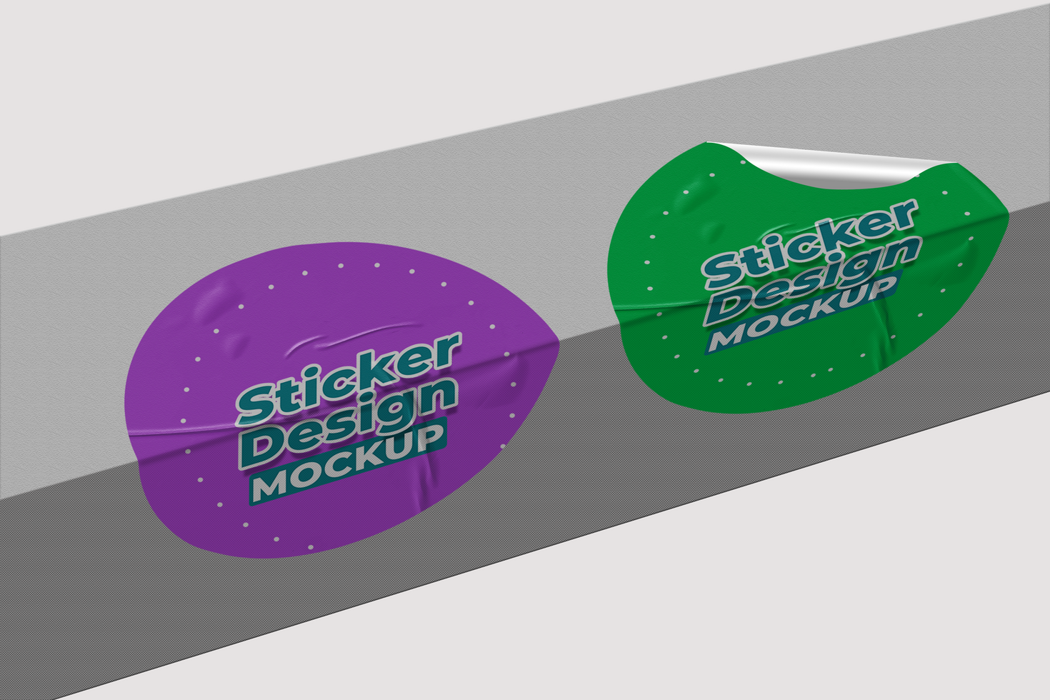 Interactive Die-Cut Sticker Mockups for Unique Campaigns psd