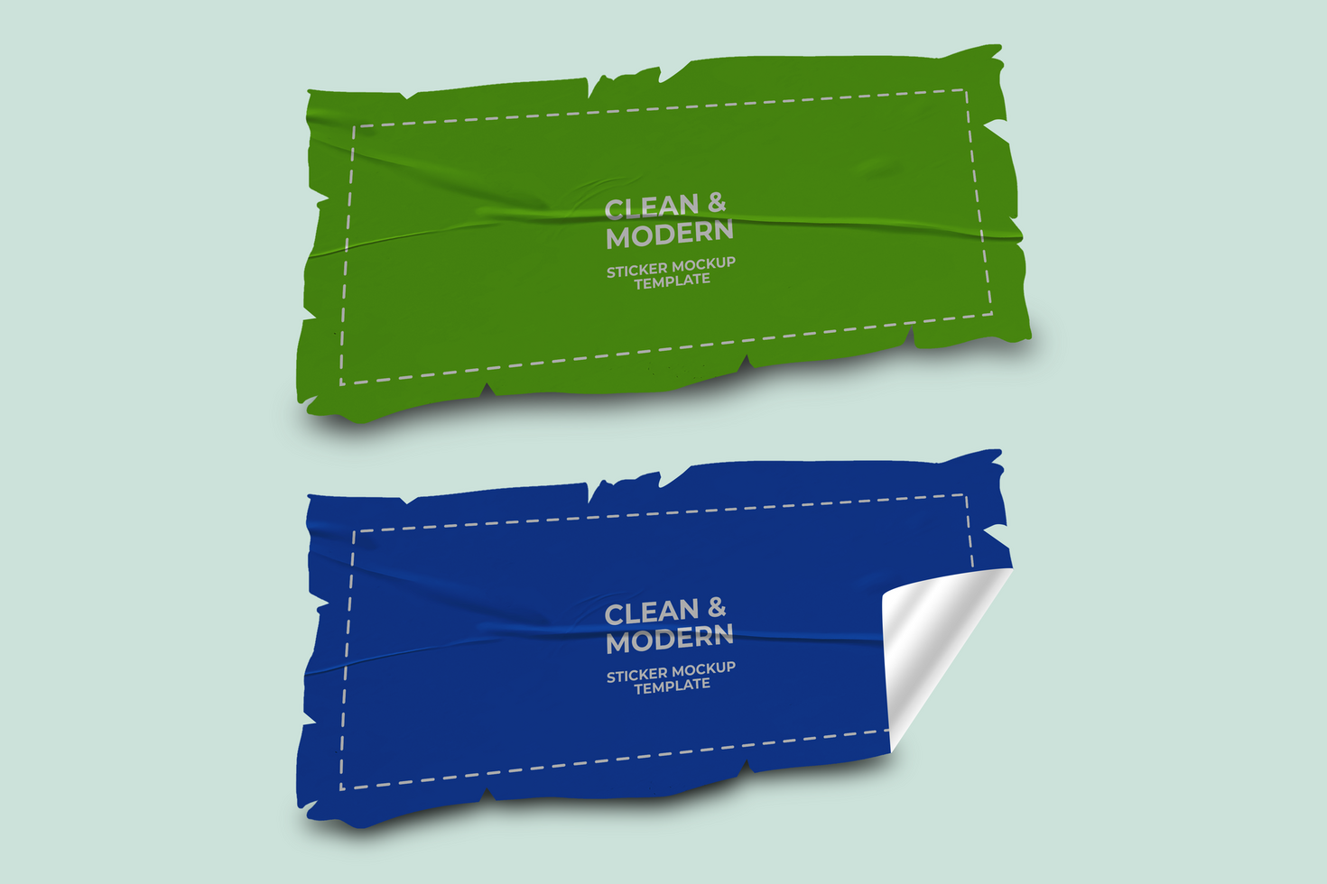 Reflective Sticker Mockups for a Touch of Elegance psd