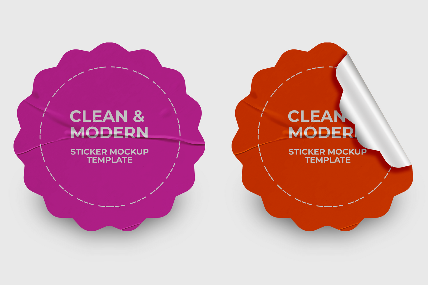 Editable Sticker Mockups for Effortless Customization psd
