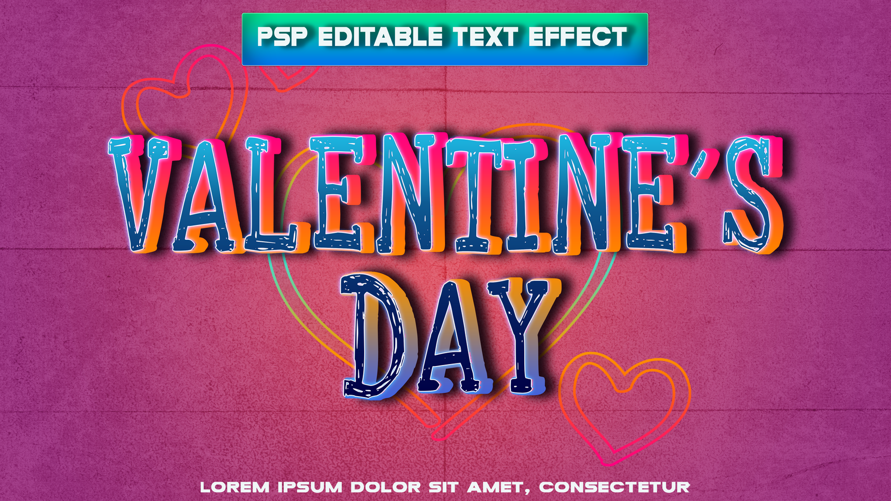 Blue Valentine's Day letters psd
