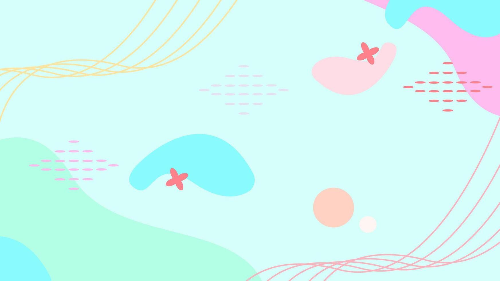 Abstract background with soft and attractive colors with various shapes vector