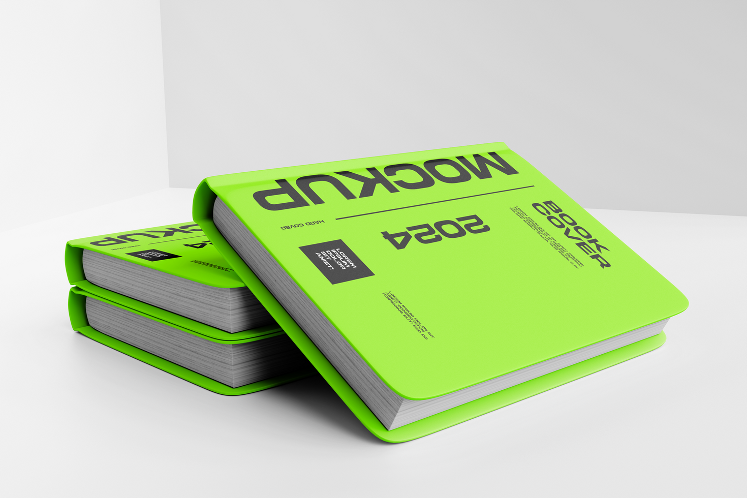 A stack of green books with the word wackadoo on them psd