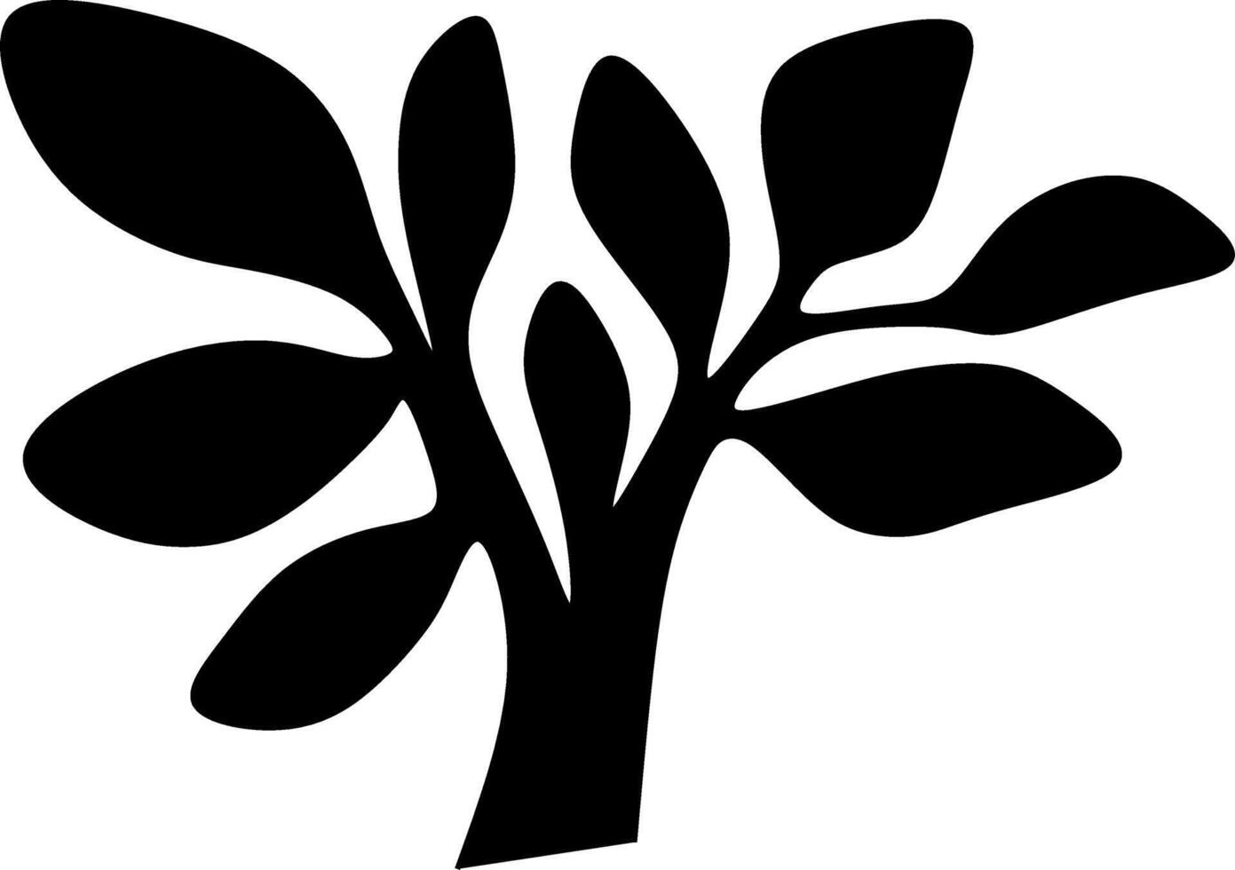 Silhouette of tree illustration vector