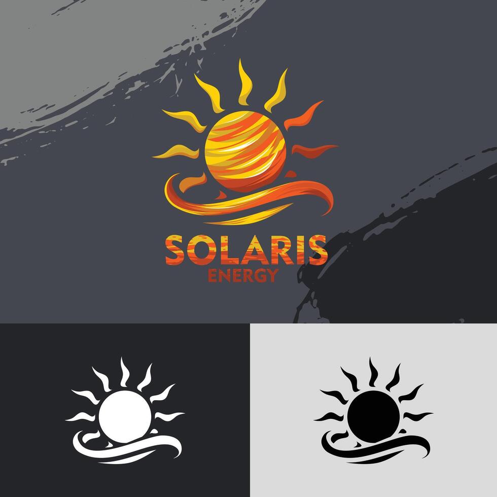 Solaris Energy Concept Logo Design vector