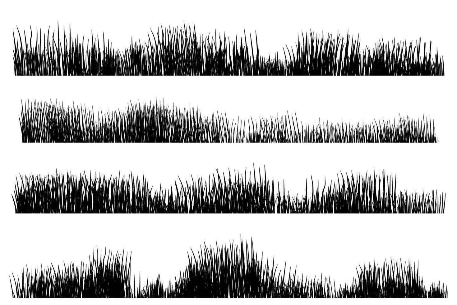 meadow background silhouette vector