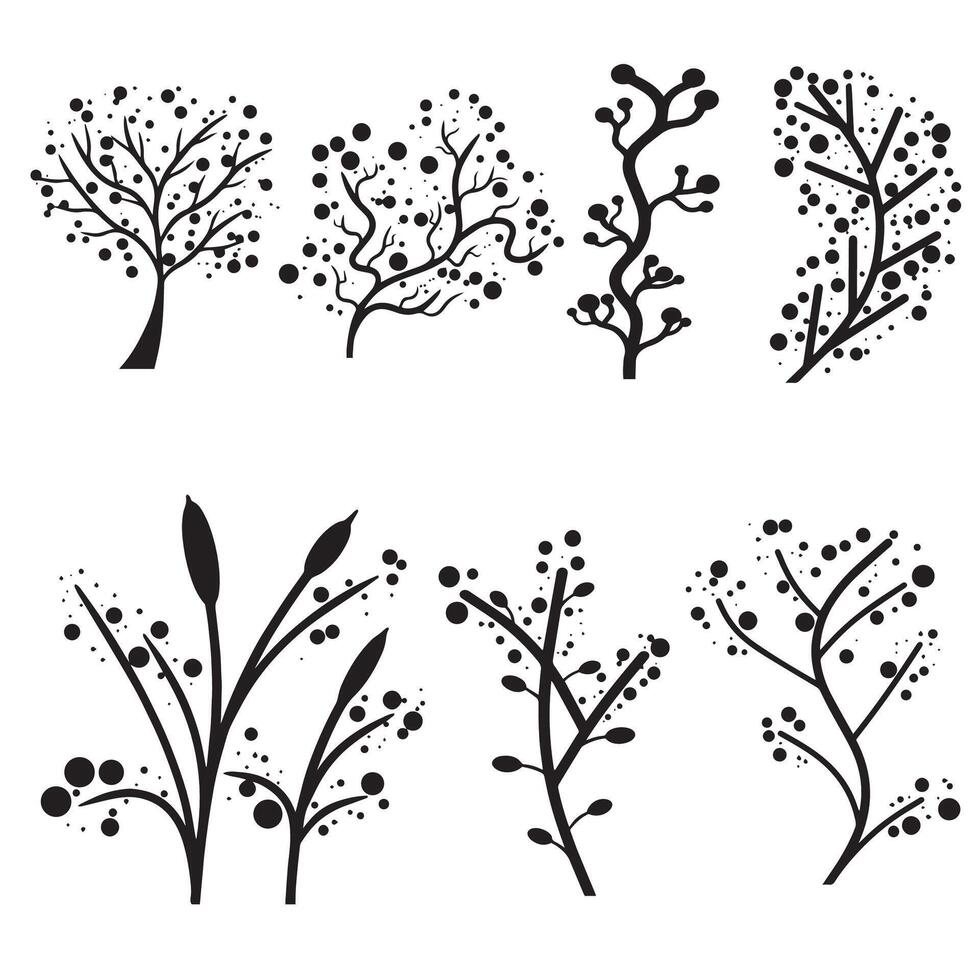 black oval fruit ornamental plant icon vector