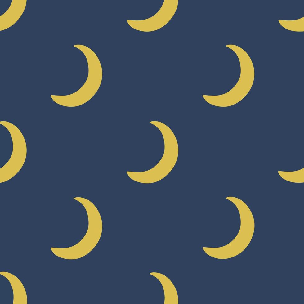 Crescent Moon Pattern Background. Social Media Post Illustration. vector