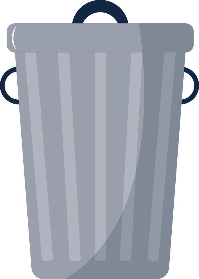 Dustbin Illustration with Cartoon Style. vector