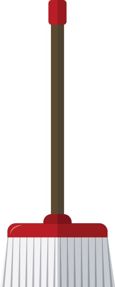 Broom Illustration with Cartoon Style. vector