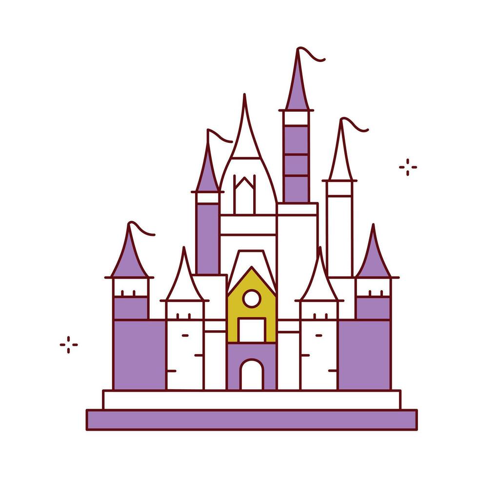 Royal Fantasy Castle Icon Design vector