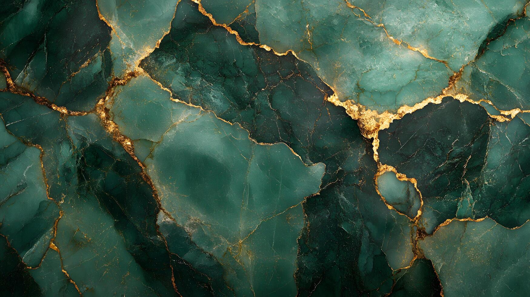 Elegant dark emerald marble pattern with golden veins creates luxury surface texture, showcasing premium natural stone with dramatic metallic accents and polish. marble photo