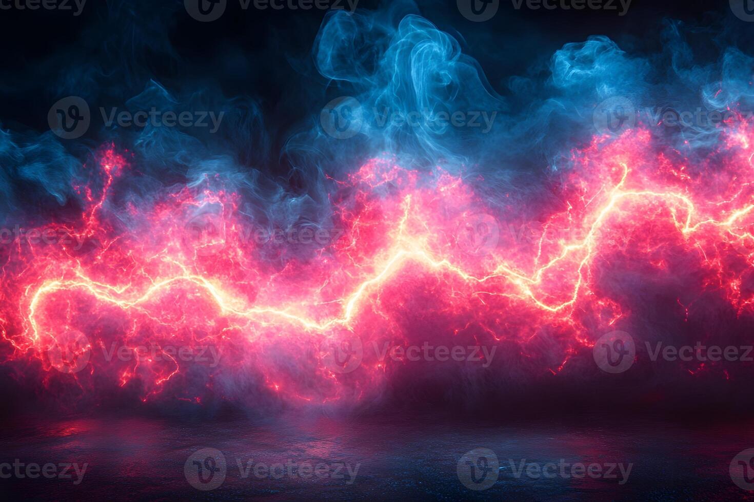 Dynamic Energy Bolt on Dark Background for Sci-Fi and Fantasy Design Concepts photo