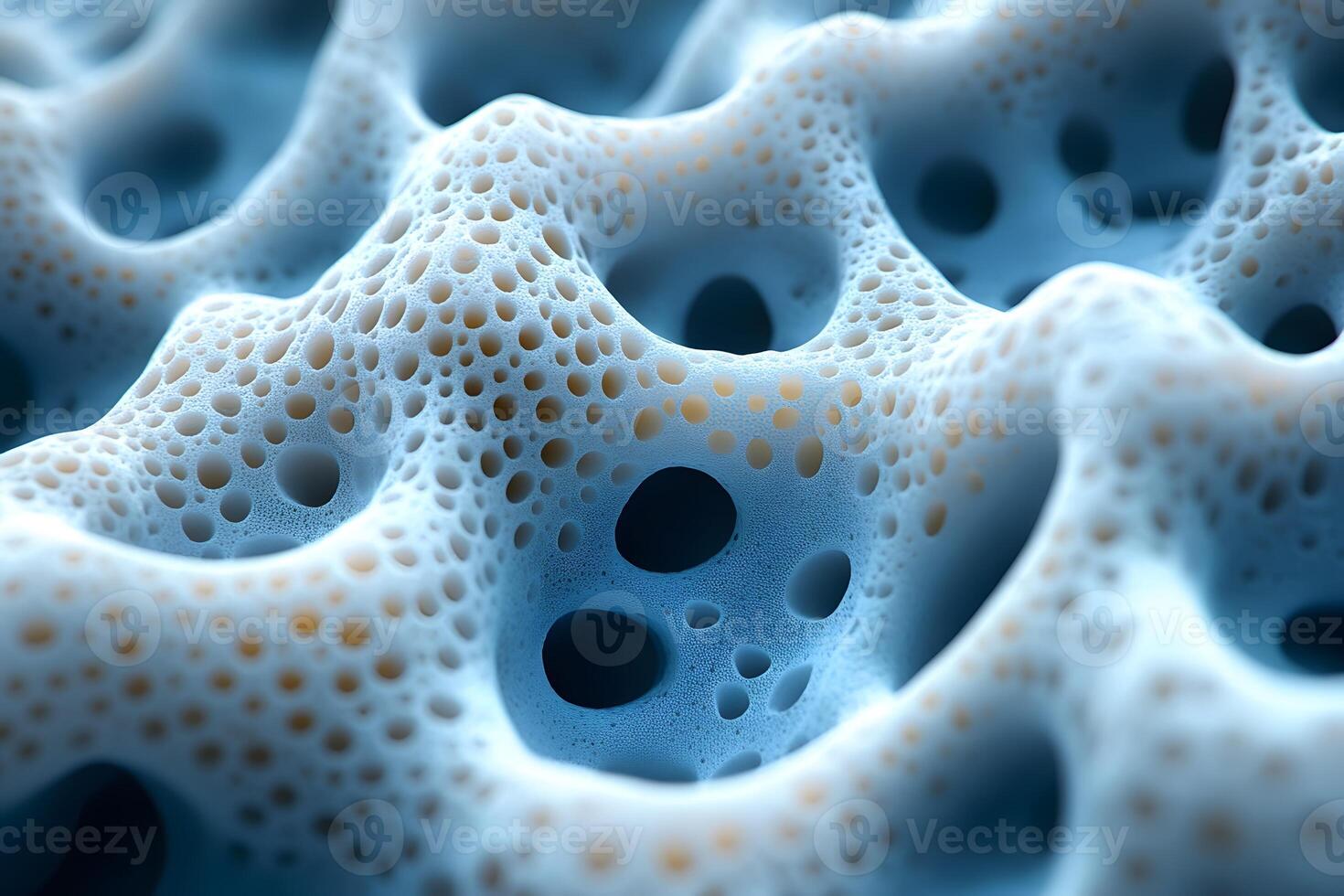 Abstract Blue Cellular Structure for Scientific and Artistic Design photo