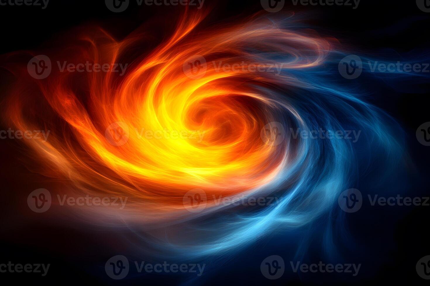 Fiery and Cool Dynamic Swirl - Abstract Energy Art for Design photo