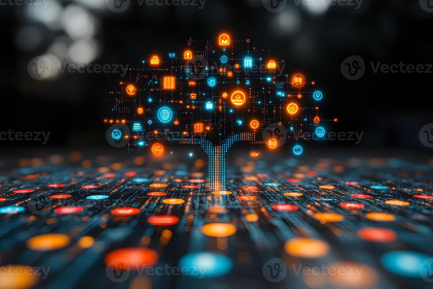 Digital Innovation Conceptual Tree - Technology Growth and Connectivity photo