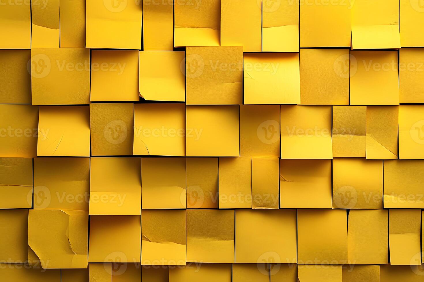 Abstract Yellow Sticky Notes Pattern for Creative Design Projects, Generative photo