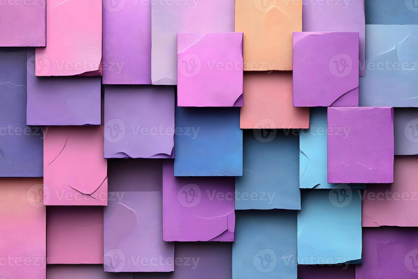 Vibrant Abstract Geometric Pattern in Pastel Purple and Blue for Modern Design, Generative photo