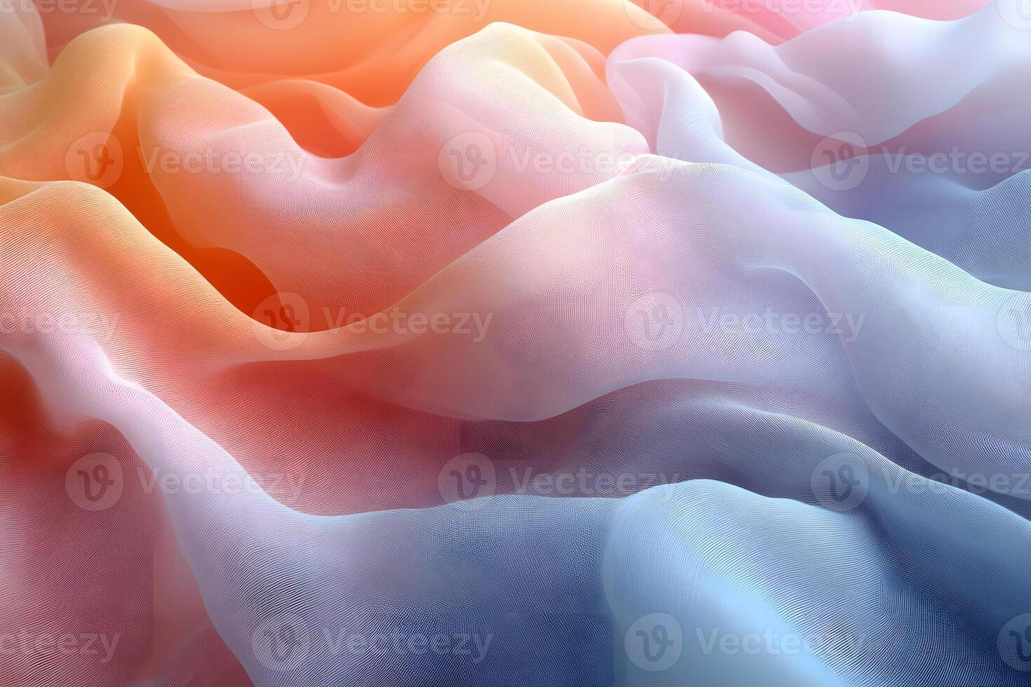Vibrant Fabric Waves in Soft Pastel Hues - Ideal for Modern Design and Backgrounds, photo
