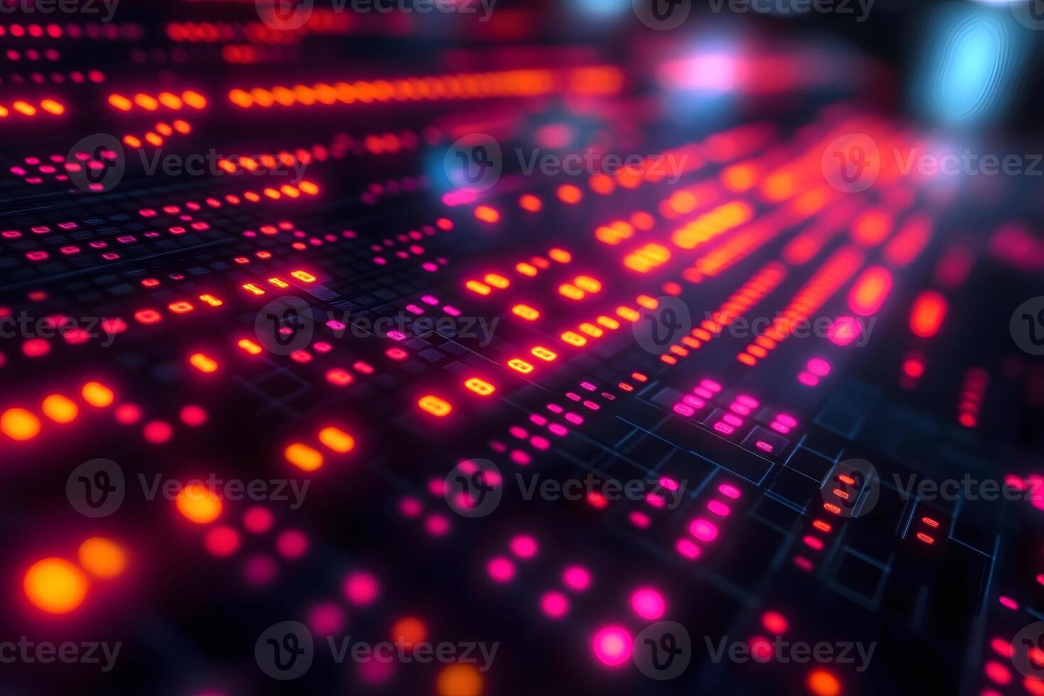 Futuristic Digital Data Interface with Illuminated Patterns for Tech Design and Innovation photo