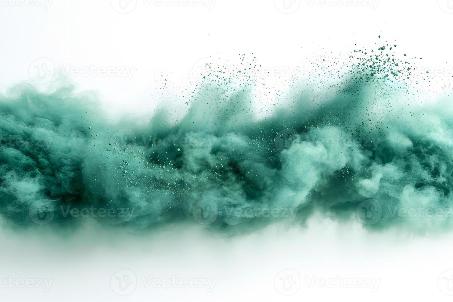 Abstract Green Smoke Cloud Explosion for Artistic Design and Creative Projects photo
