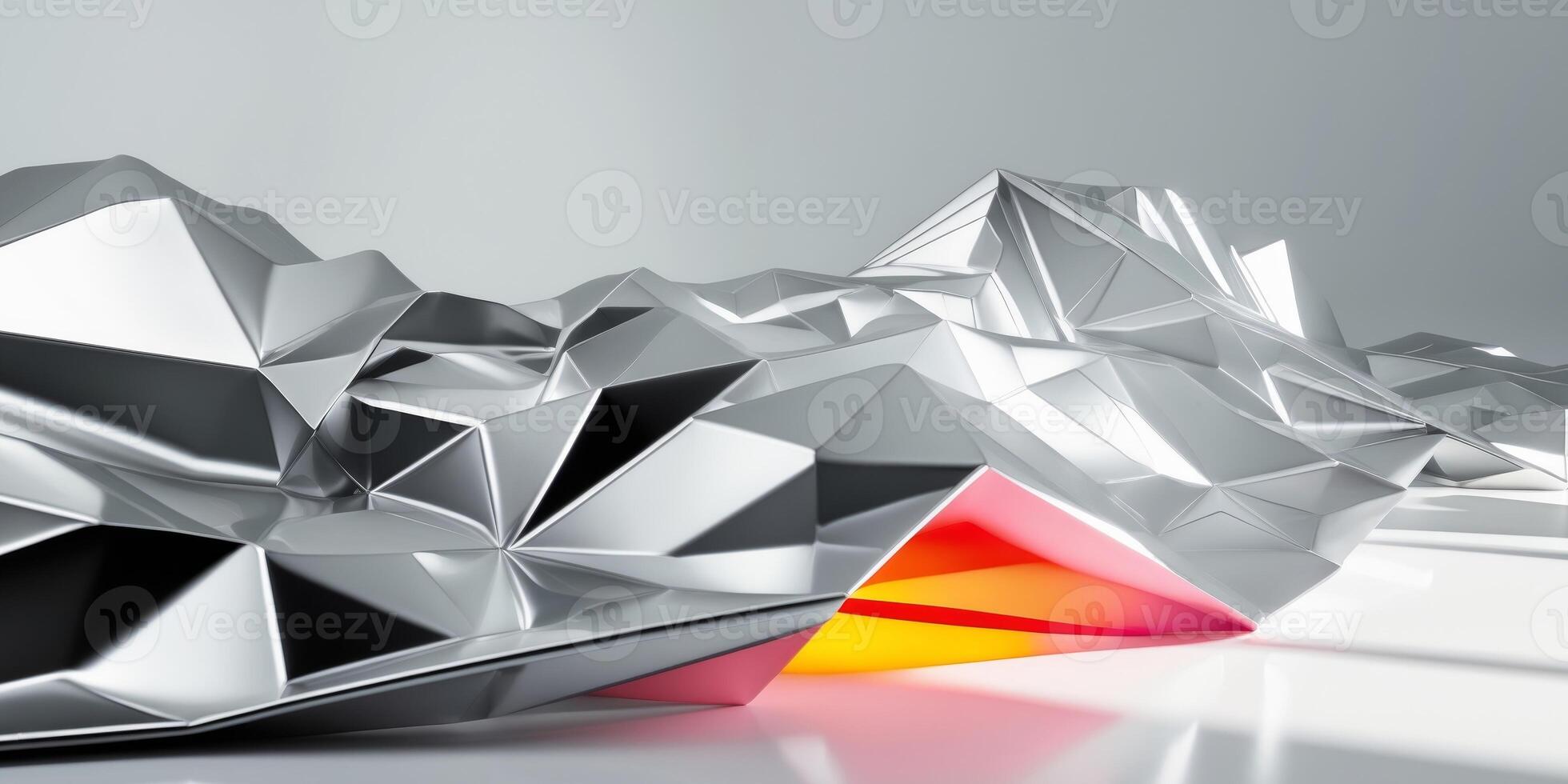 Abstract Metallic Geometric Polygonal Texture photo