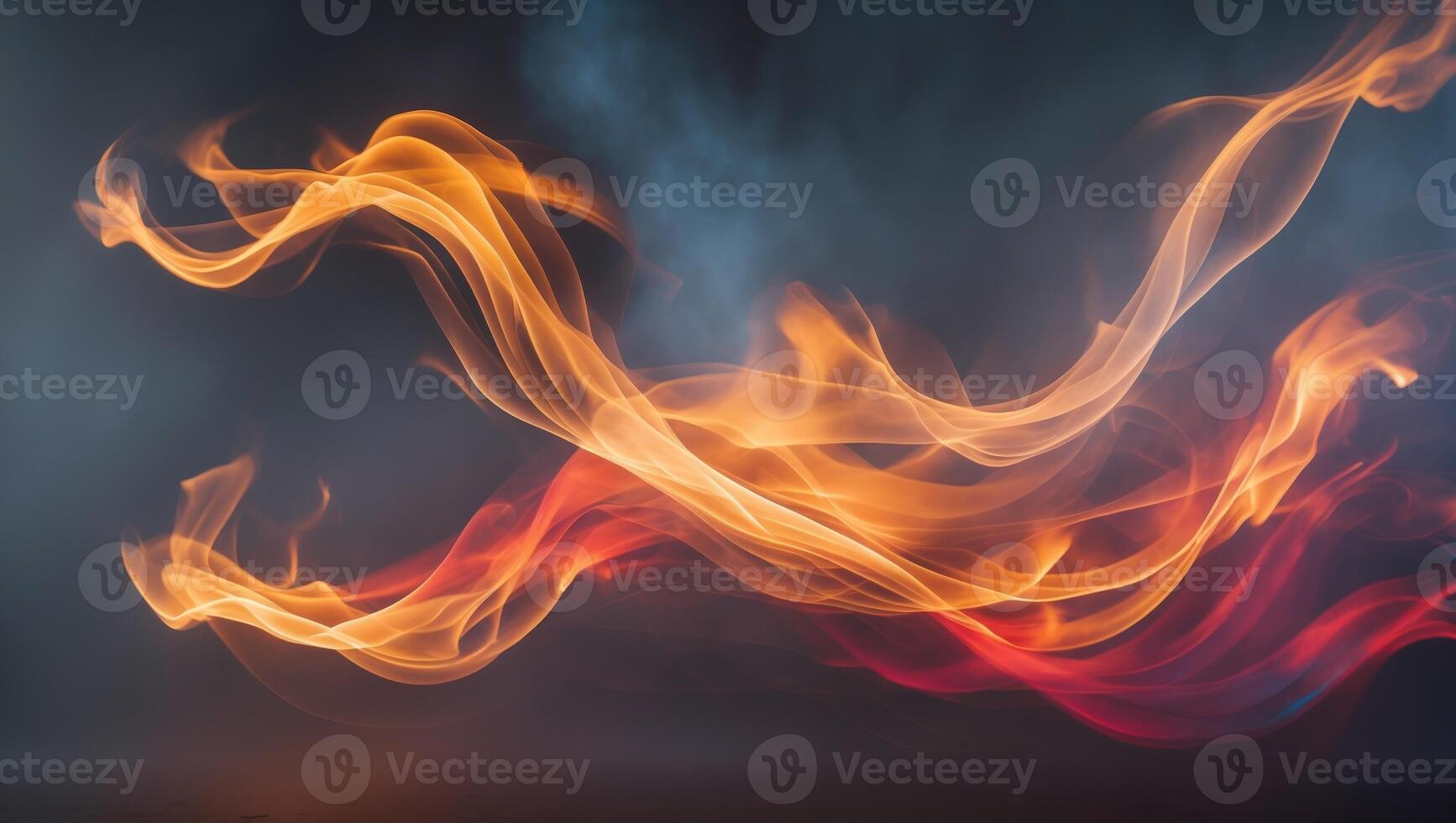 Abstract fire swirl with dynamic light effect photo