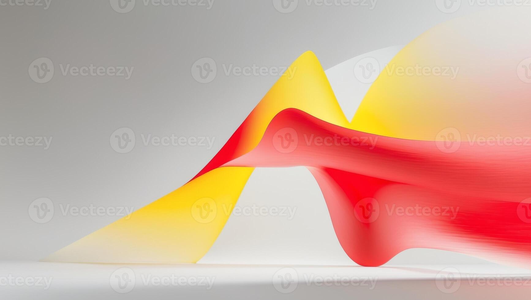 Abstract art piece featuring vibrant red and yellow colors photo