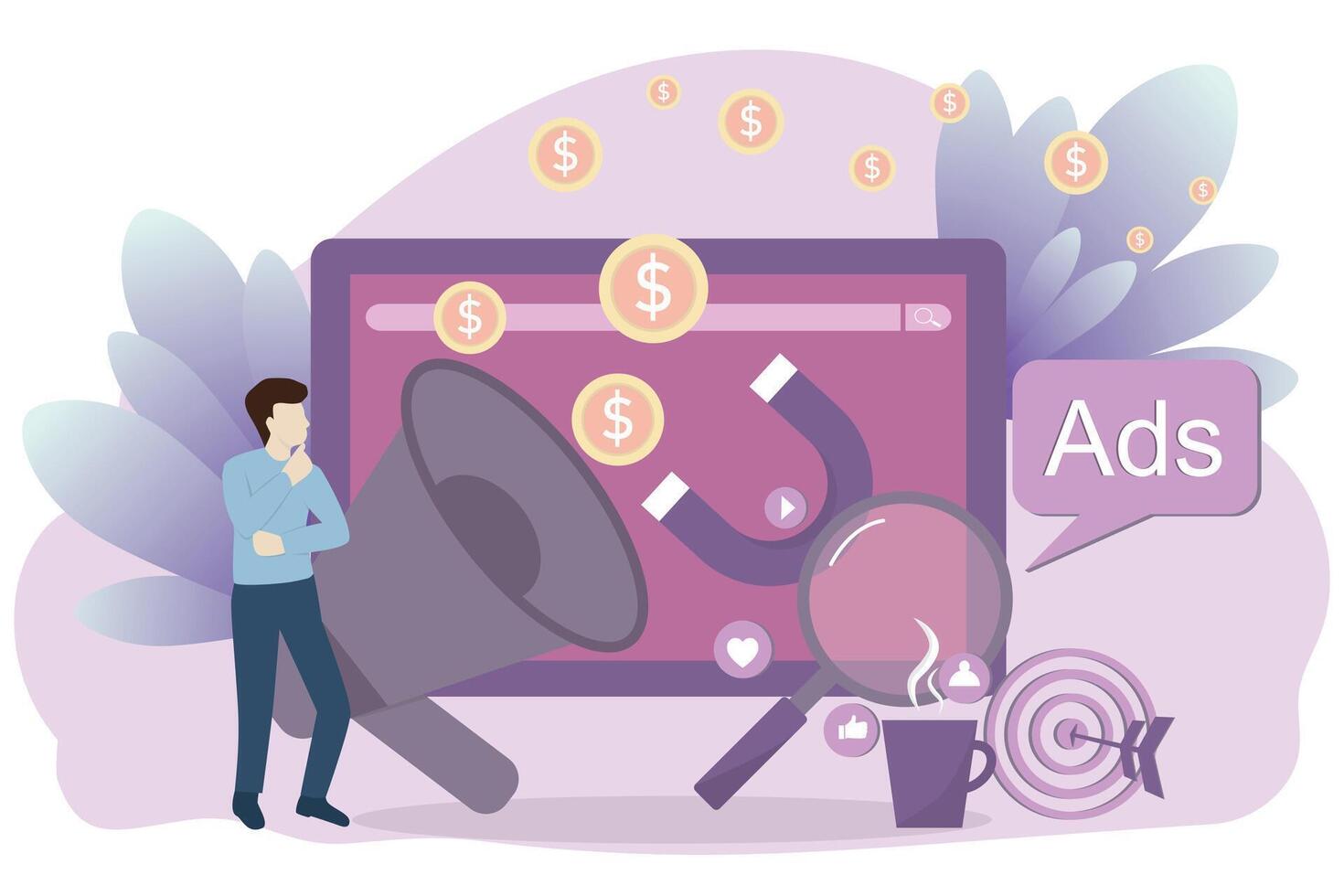 Advertising concept . vector