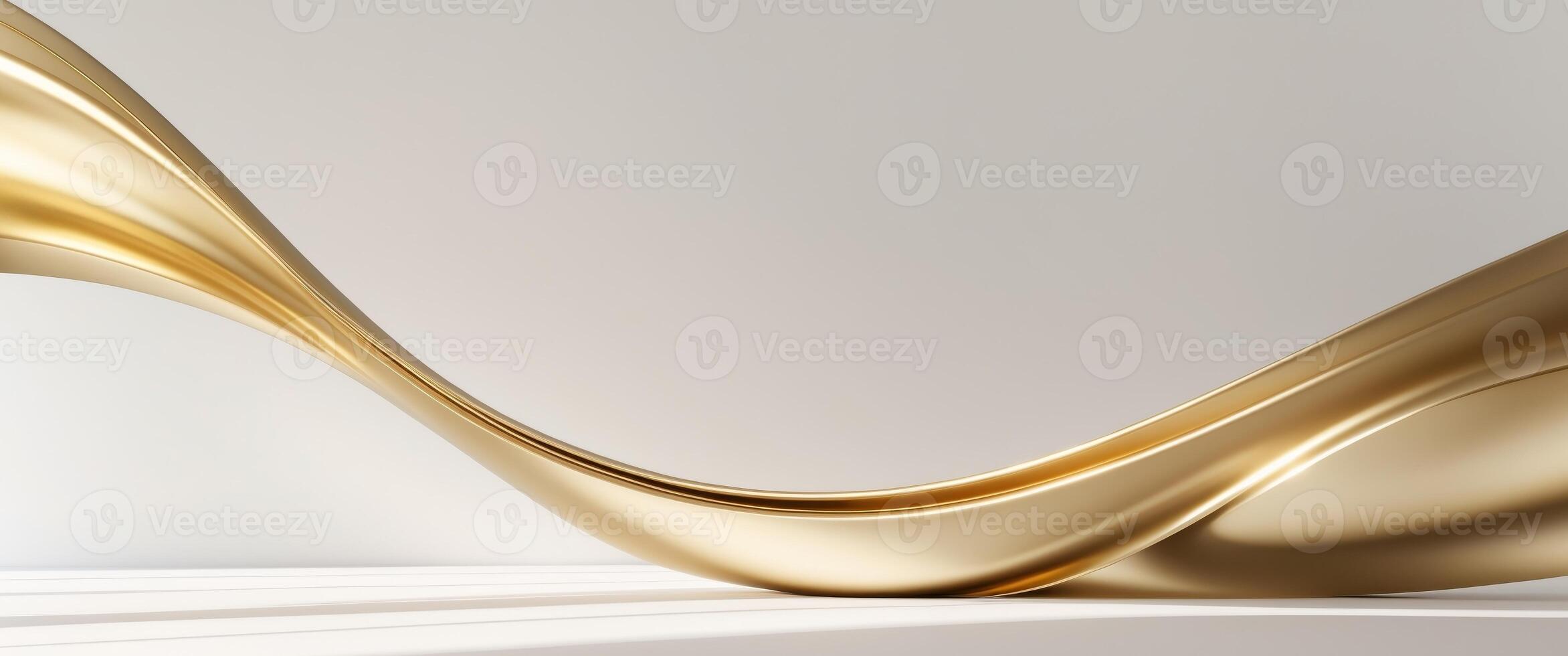 abstract gold curve , copy space concept for wallpaper or background. photo