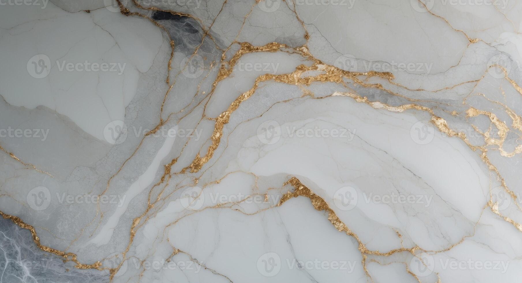 Luxurious white marble with gold and gray veins Elegant and refined. photo
