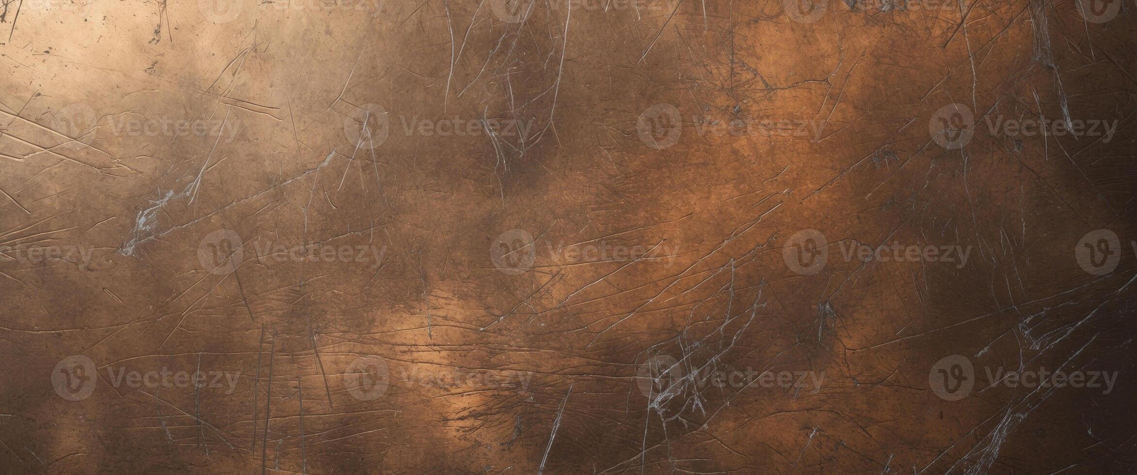 scratched bronze alloy grunge metal surface texture background. photo