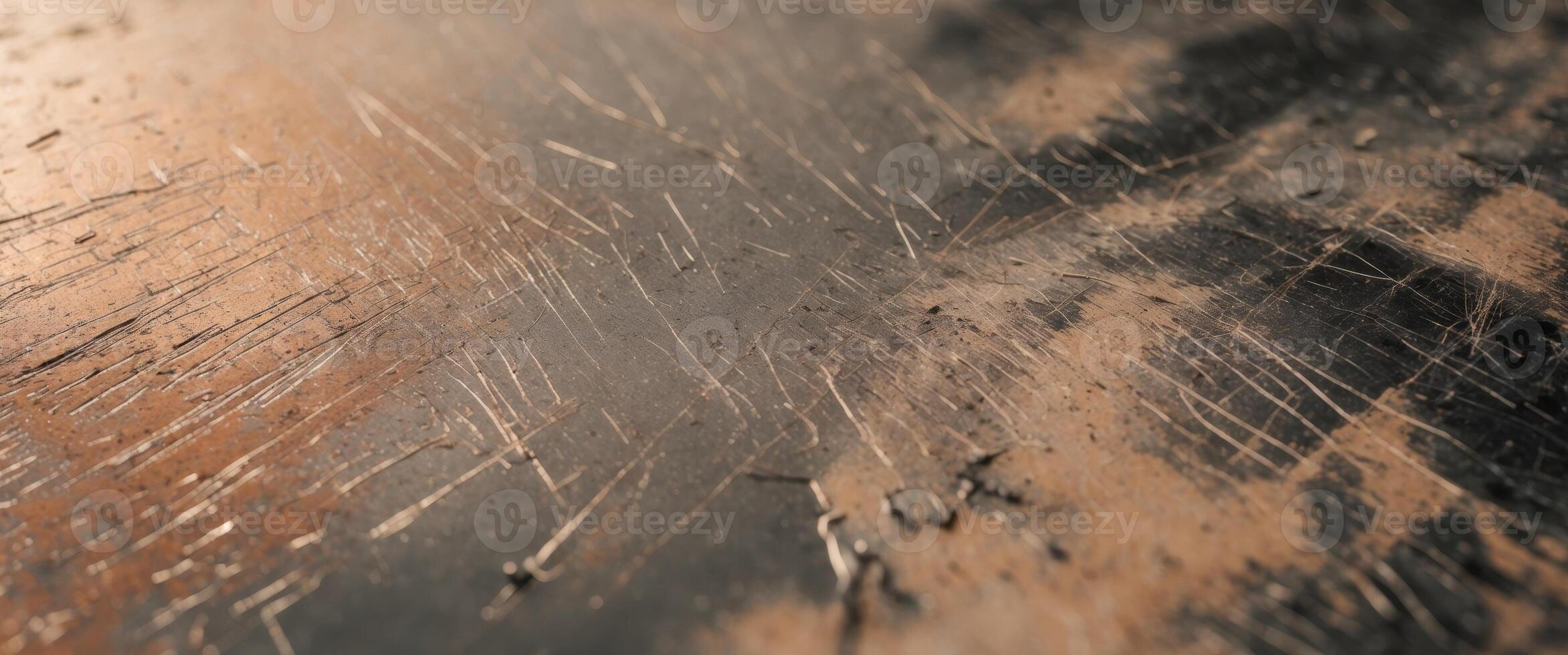 scratched bronze alloy grunge metal surface texture background photo