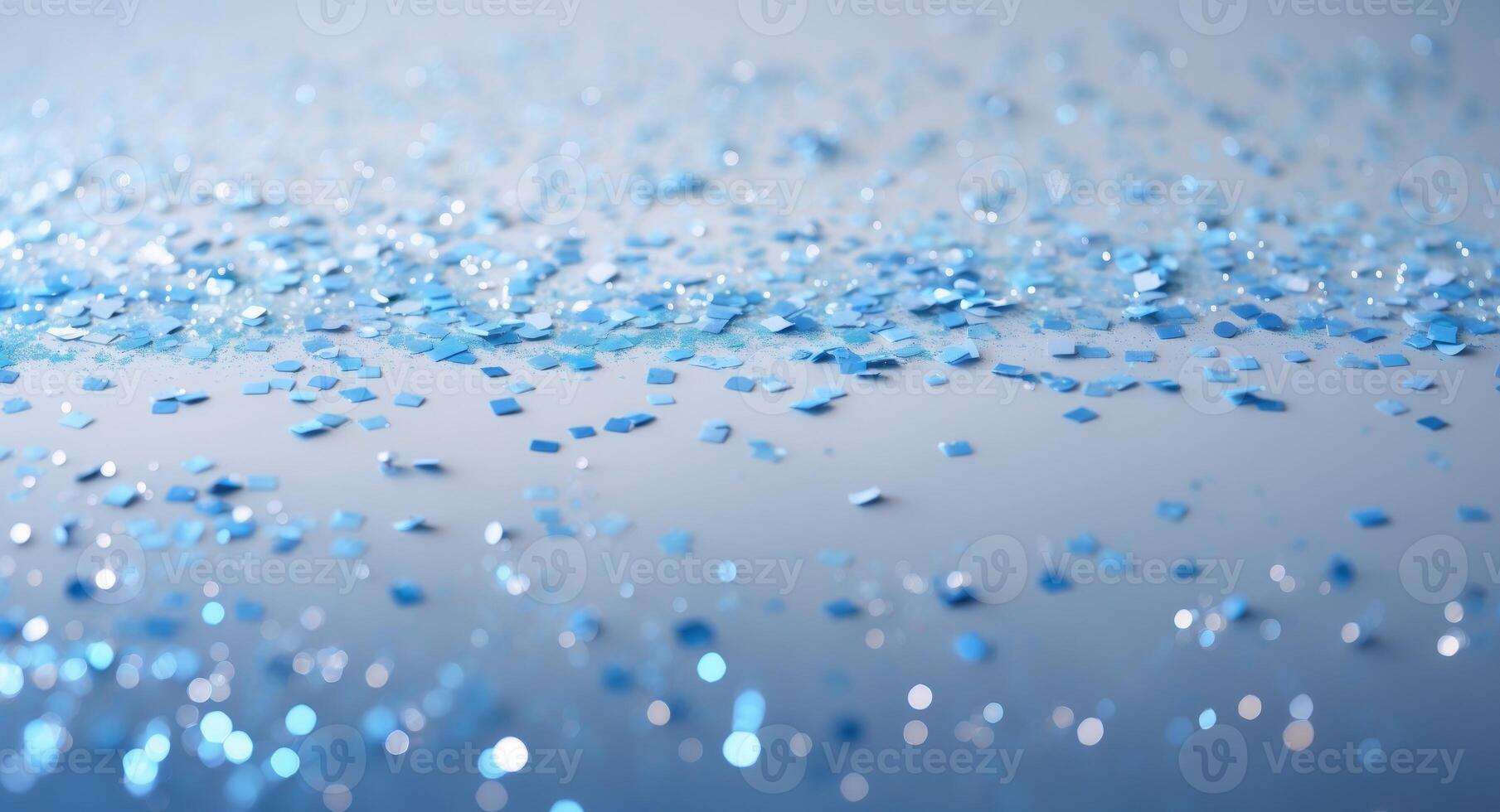 Shimmering blue confetti background texture. photo