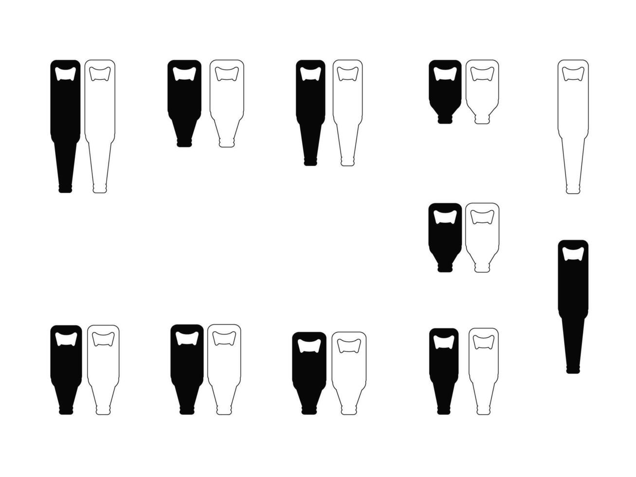 Beer Bottle shape bottle opener template vector