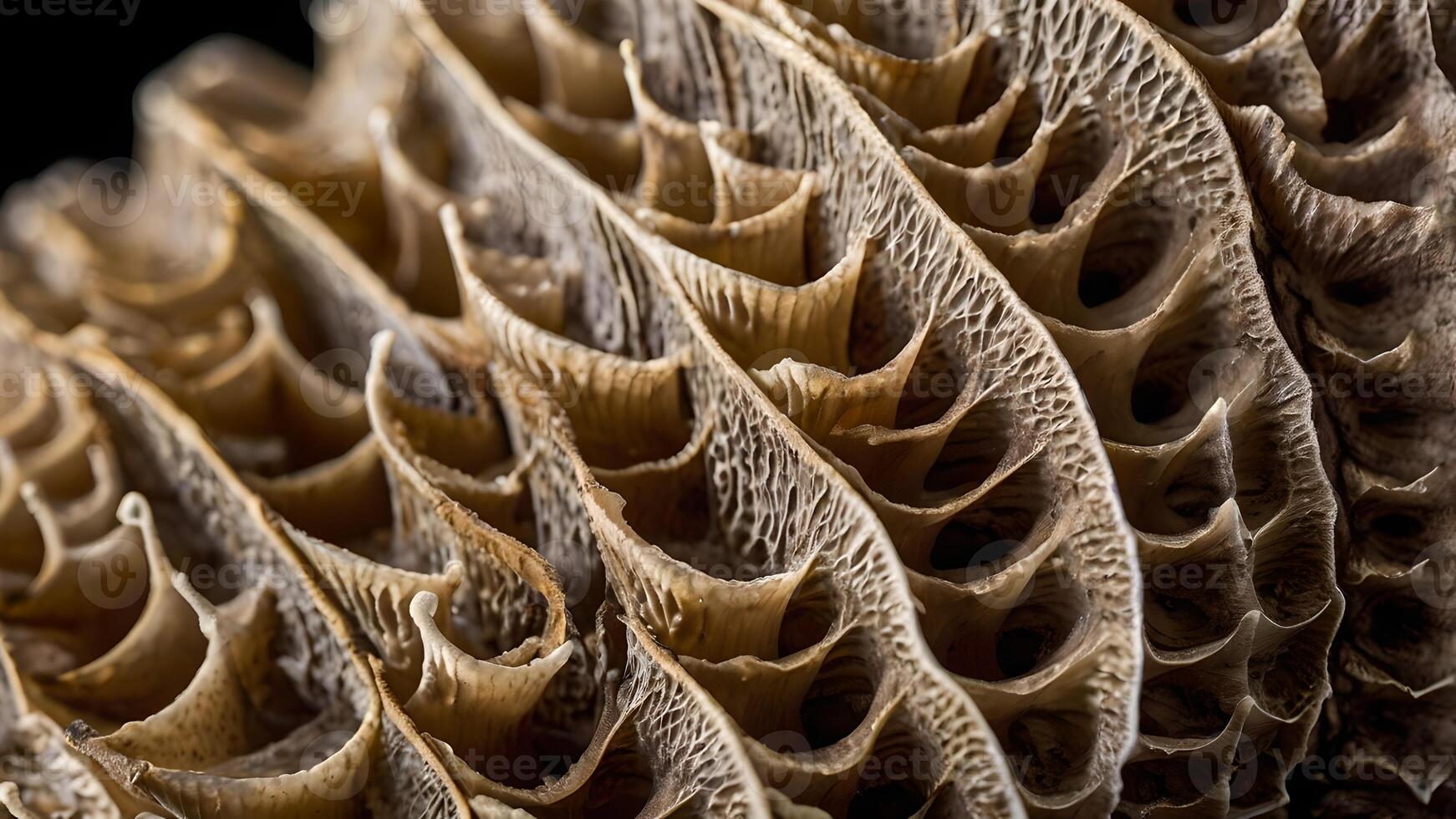 Intricate Portabella Mushroom Gills Texture Macro Photography photo