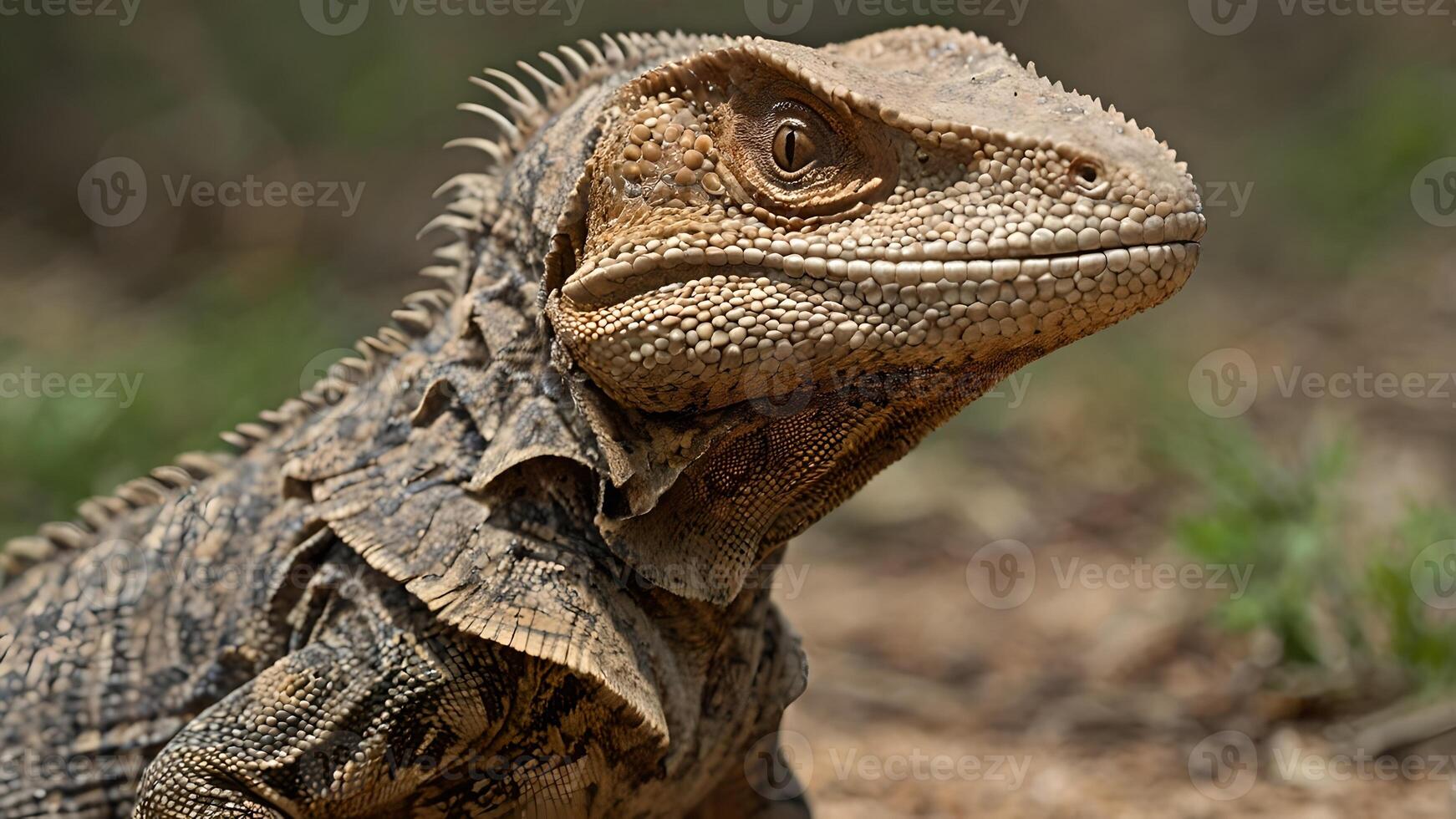 Frilled Lizard Showing an Angry Expression photo