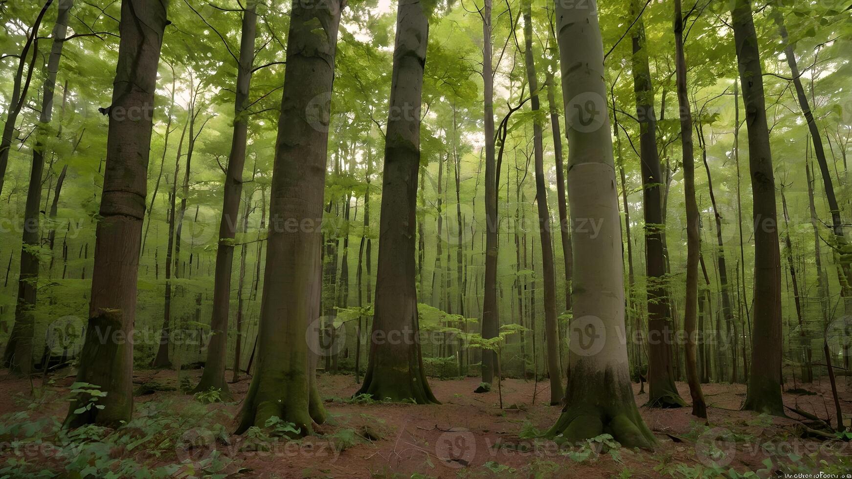 Majestic Old Growth Beech Forest in Summer photo