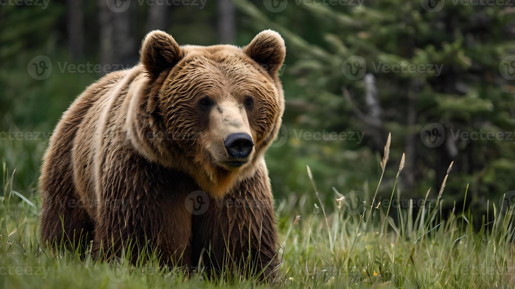 Majestic Brown Bear in the High Tatras National Park photo