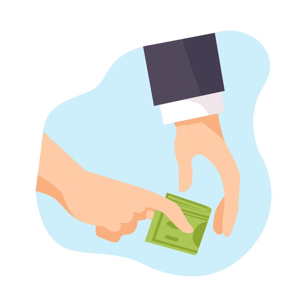 illustration of bribery isolated on white background vector