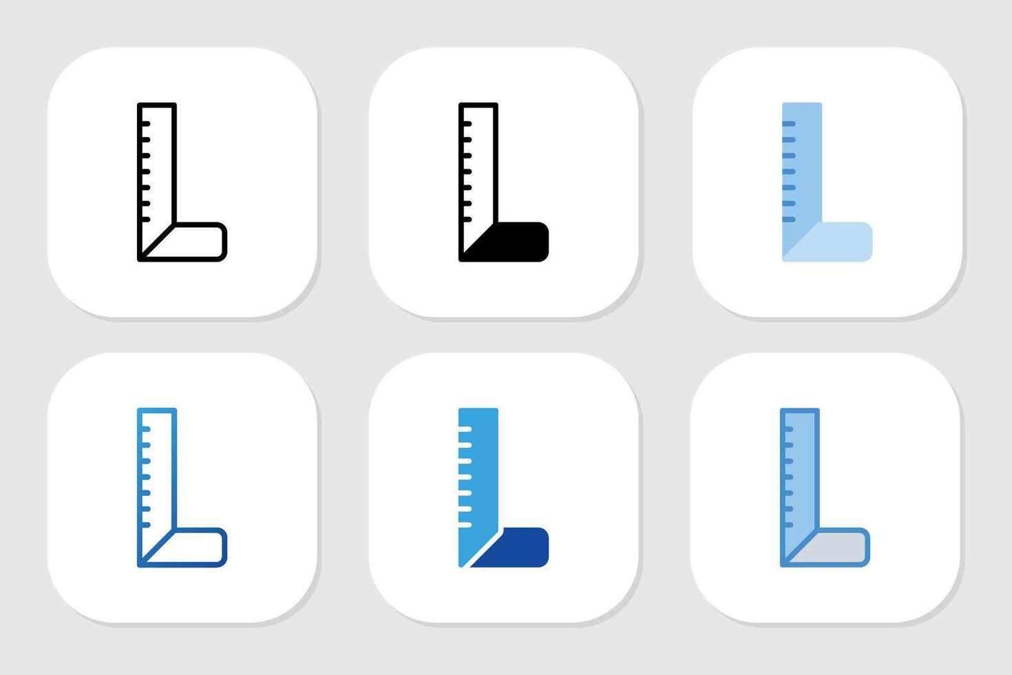 rulers icon with various design style vector