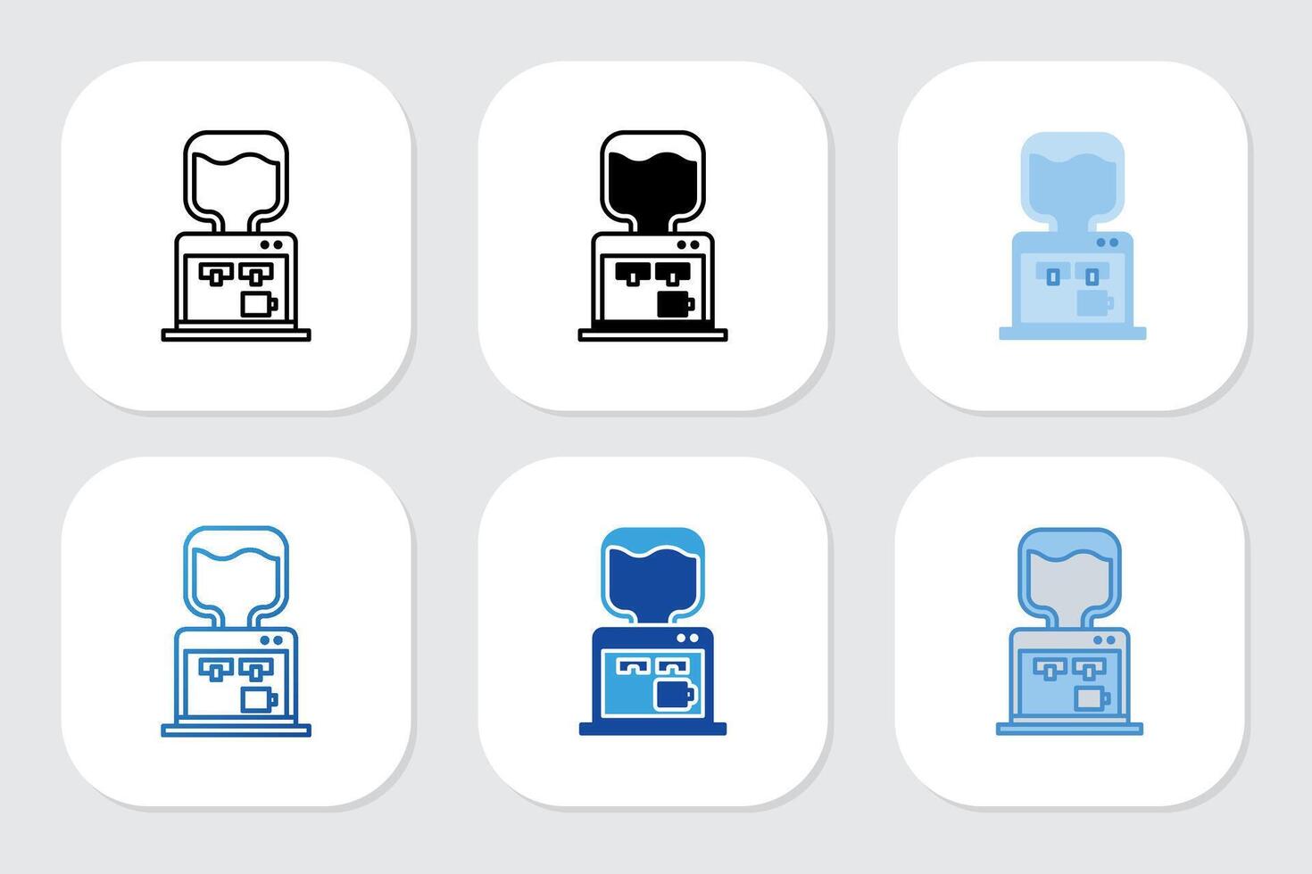 dispenser icons with various design styles vector
