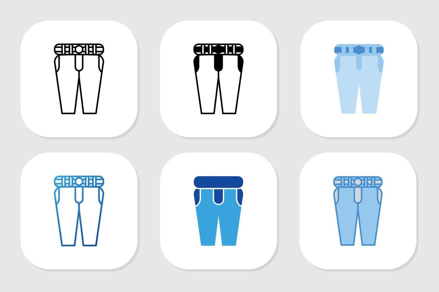 long pants icons with various design styles vector