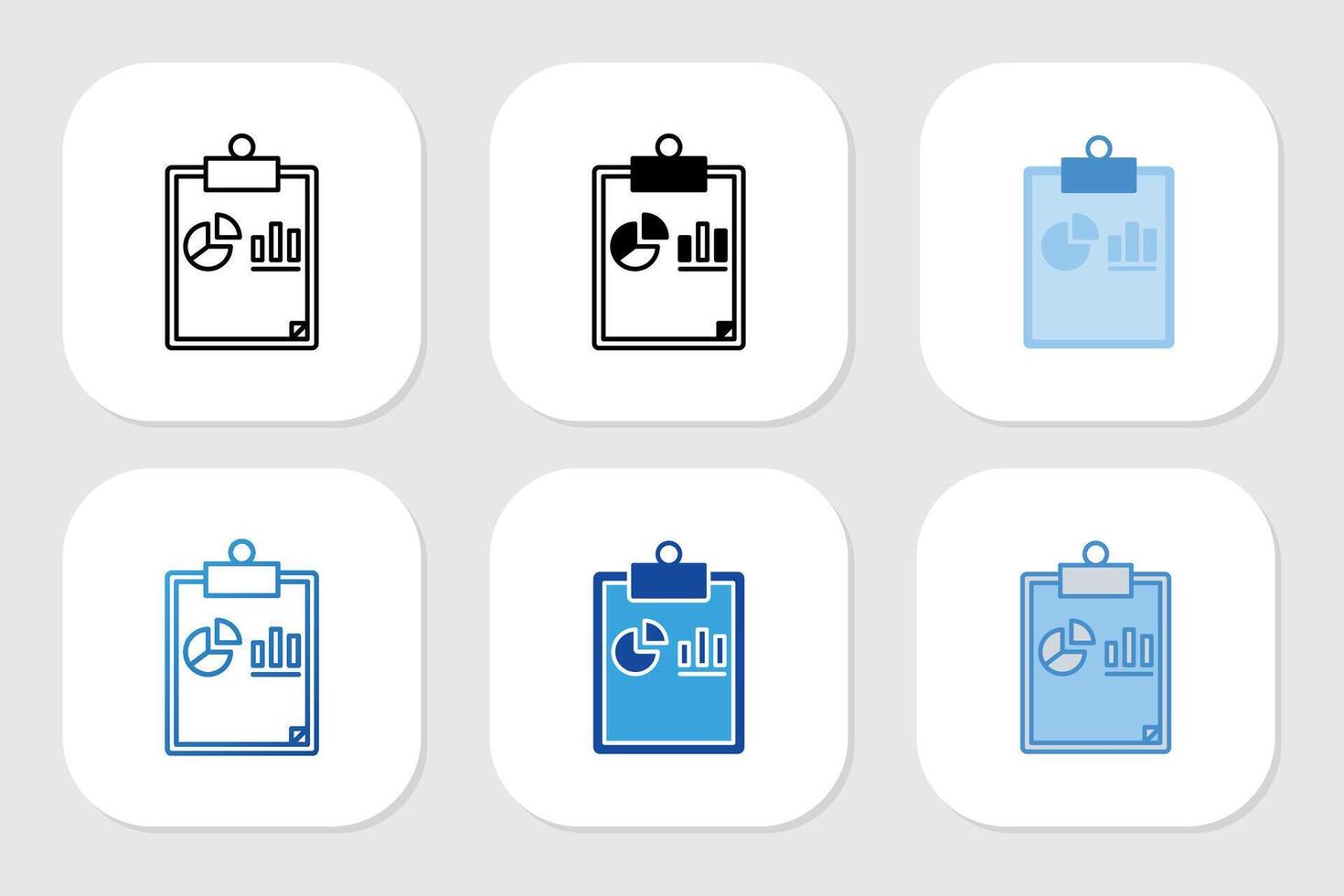 clipboard icon with various design style vector