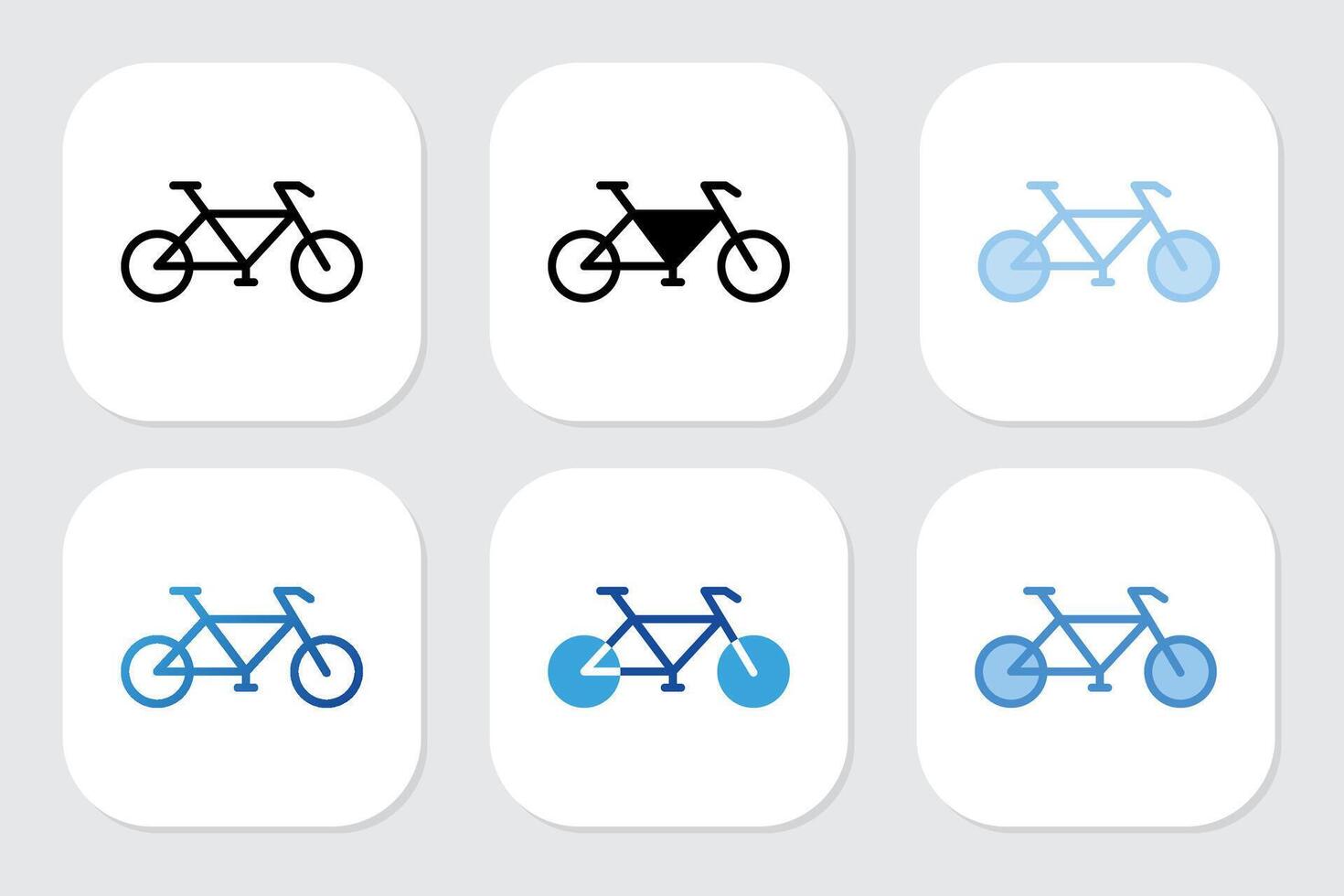bike icons with various design styles vector