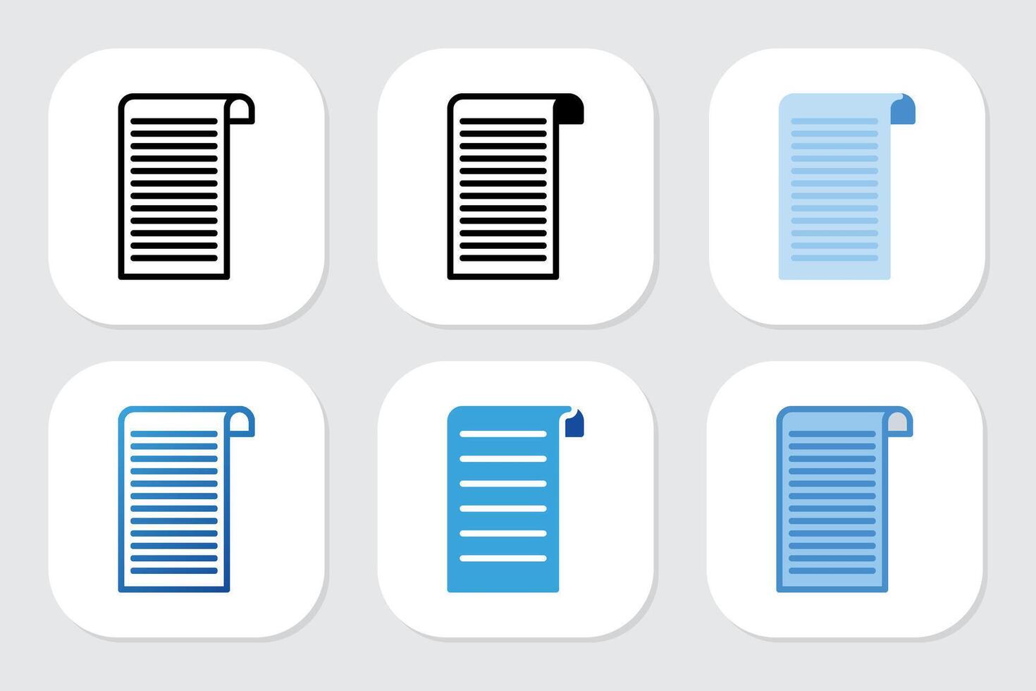 paragraph icons with various design styles vector